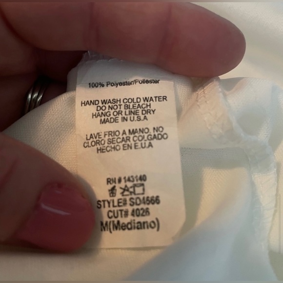 ⭐️SAVED BY THE DRESS CREAM FLORAL TANK SHORT DRESS SZ MED WARN ONCE - Picture 14 of 14